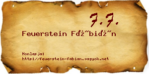 Feuerstein Fábián névjegykártya